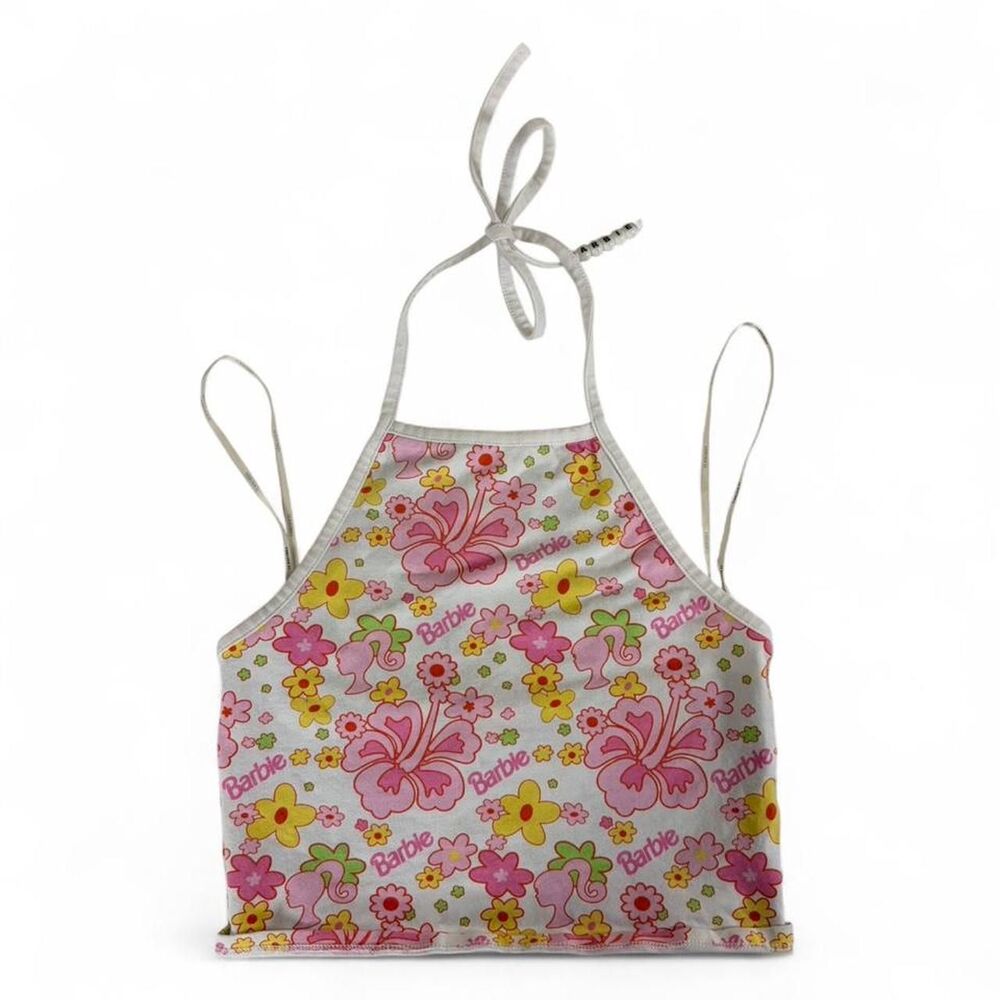 Forever 21 x Barbie y2k print kidcore halter top